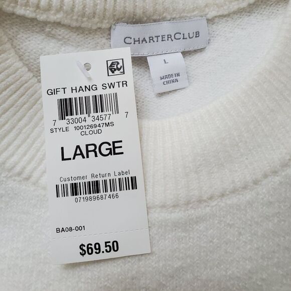 Charter Club Ruffled Sweater Sz Lg - Picture 9 of 11